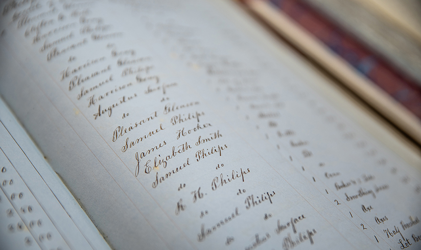 close-up of book page