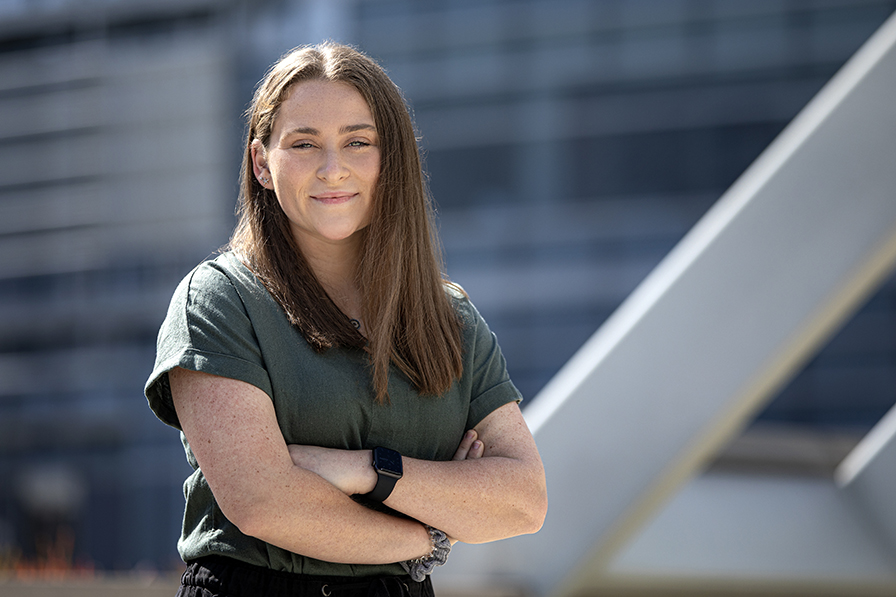 Dr. Liz Ackley with students