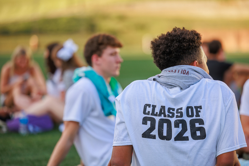 Class of 2026 t-shirt on the Back Quad