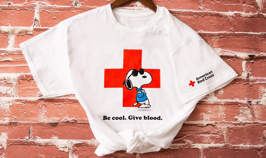 Red Cross x APO Blood Drive Peanuts Shirt 