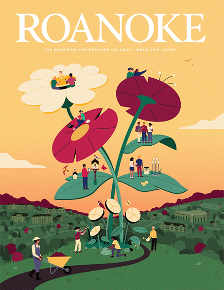 AI interpretation of Roanoke College Magazine Cover 2025