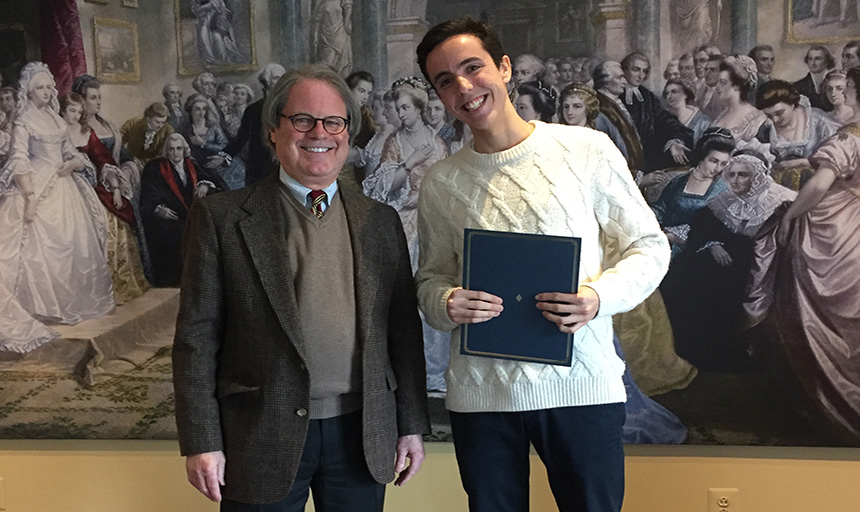 Gaston Ocampo '20 and Dr. Douglas E. Clark '72, of LCWS.