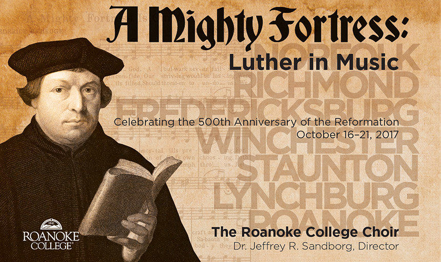 Roanoke College Choir on tour in Virginia presenting The Mighty Fortress: Luther in Musicnews image